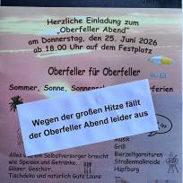Oberfeller Abend fällt aus....